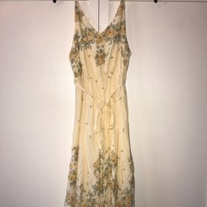 Long yellow/floral dress